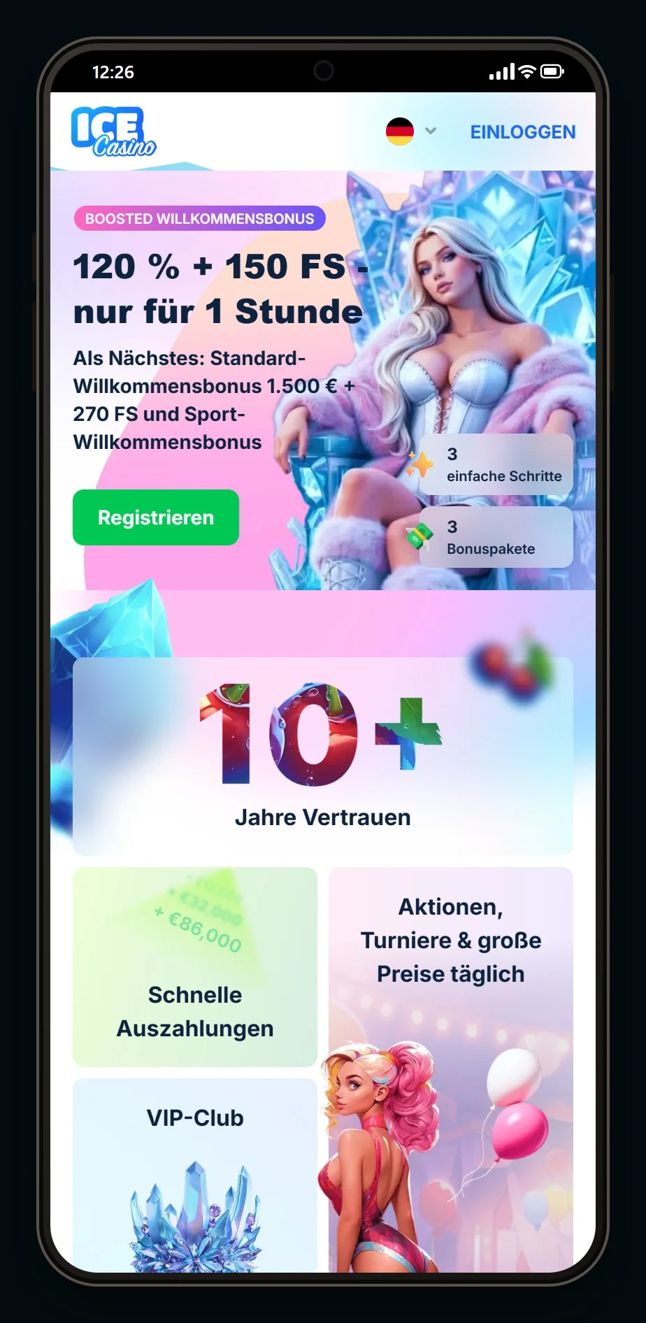casino ecopayz: die Startseite des Casinos Ice Casino