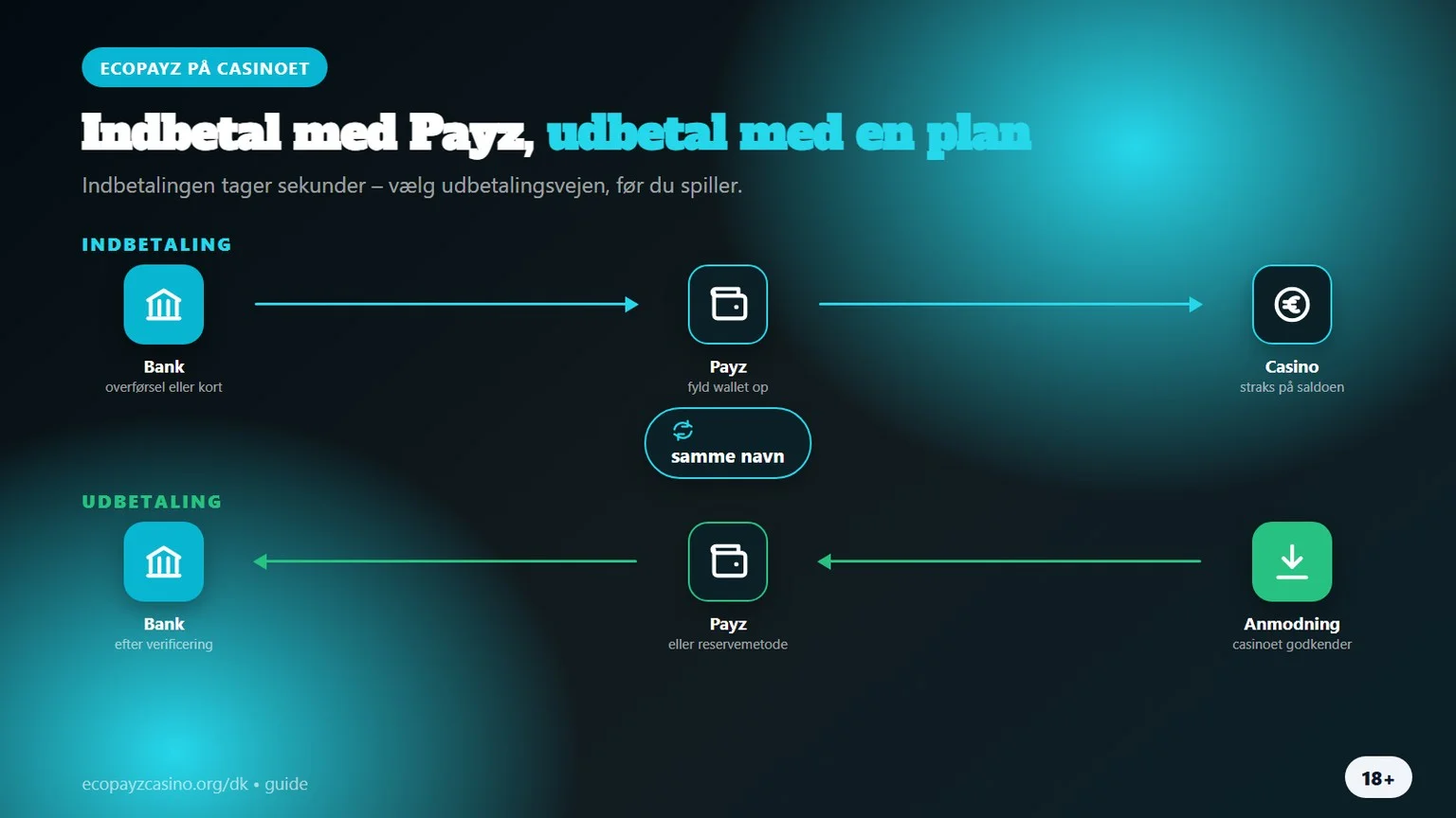 casino med ecoPayz: indbetaling med Payz og udbetalingsvej