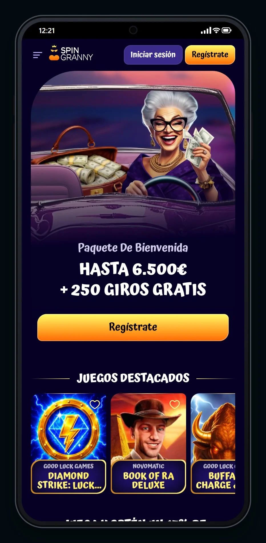 casino ecoPayz: la página principal del casino Spingranny