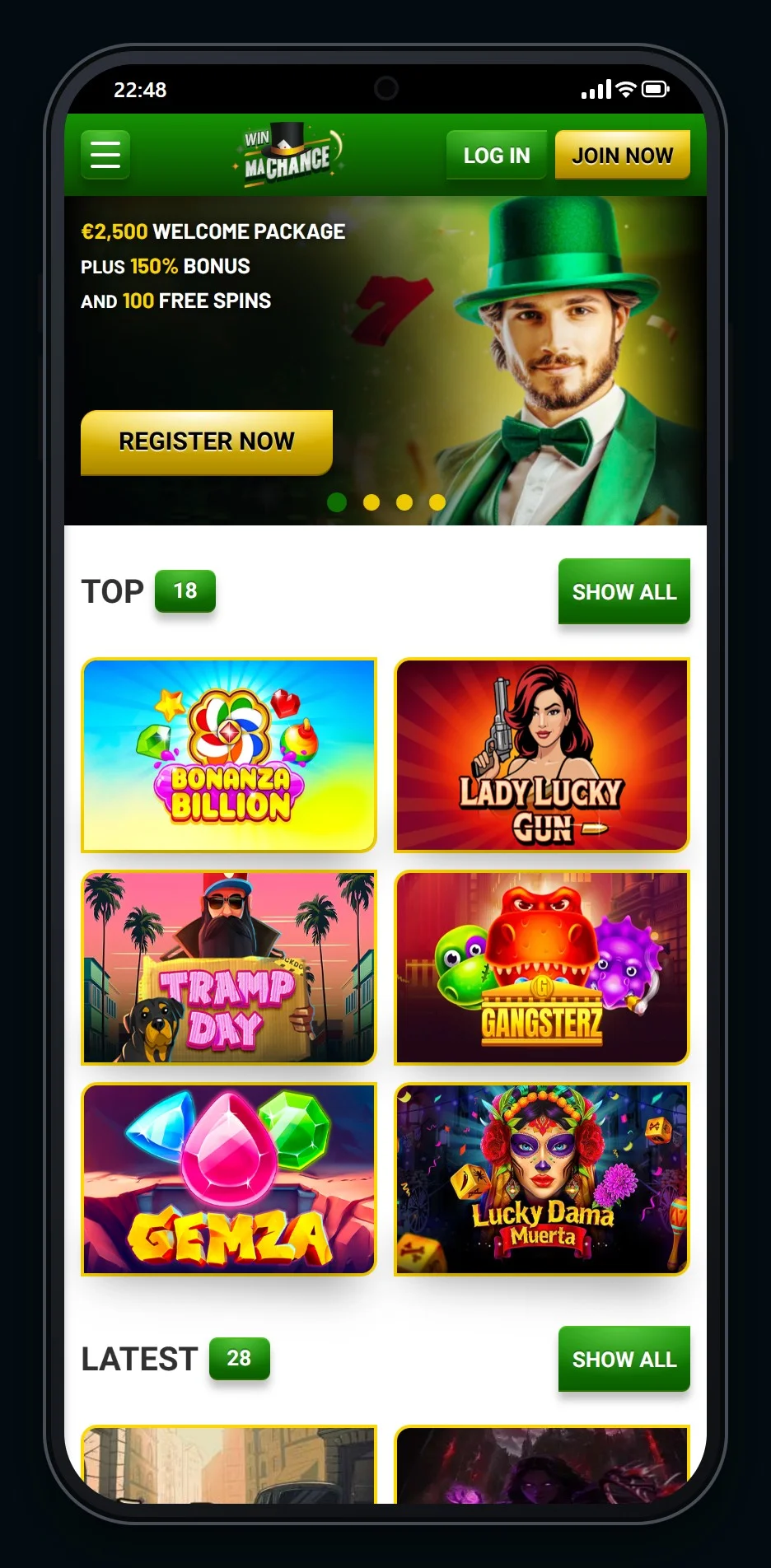 casinos en ligne qui acceptent ecopayz: l'accueil de MaChance