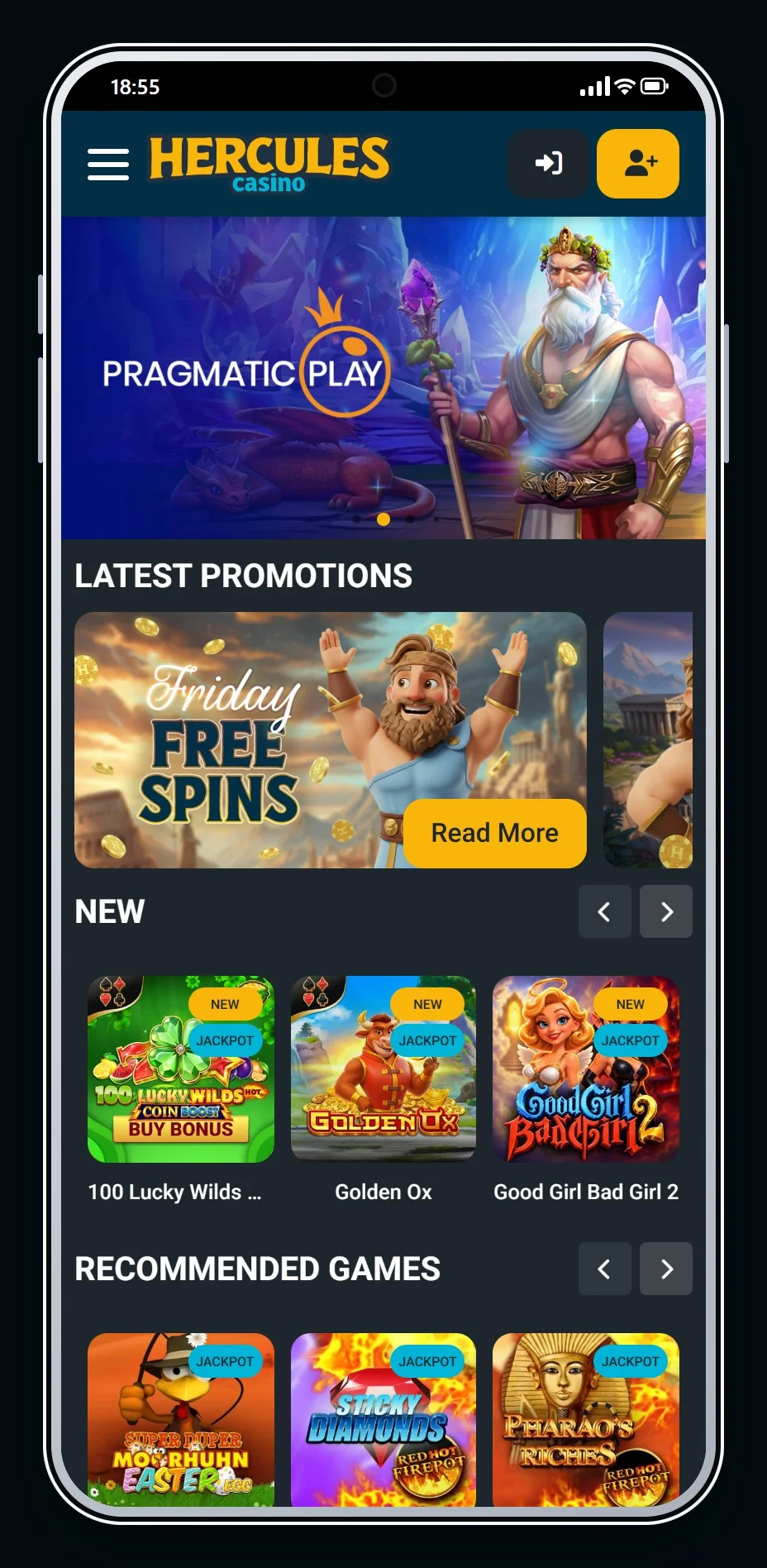 καζίνο ecopayz: η αρχική του Hercules Casino