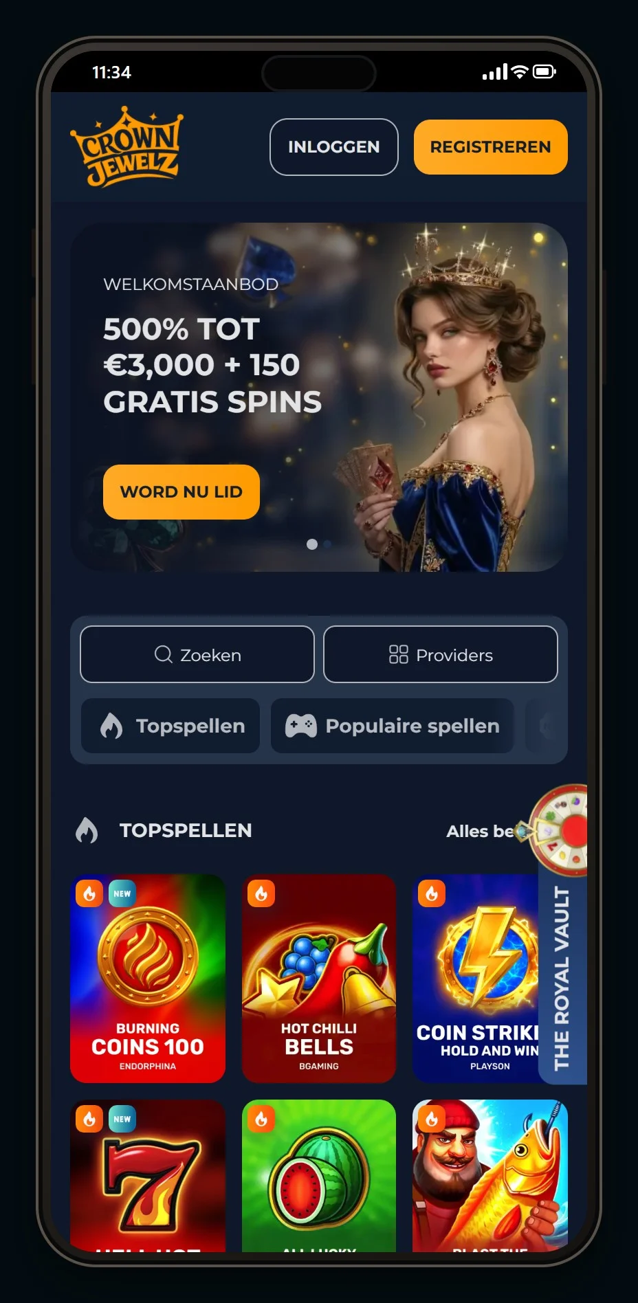 online gokken met ecopayz: de startpagina van CrownJewelz