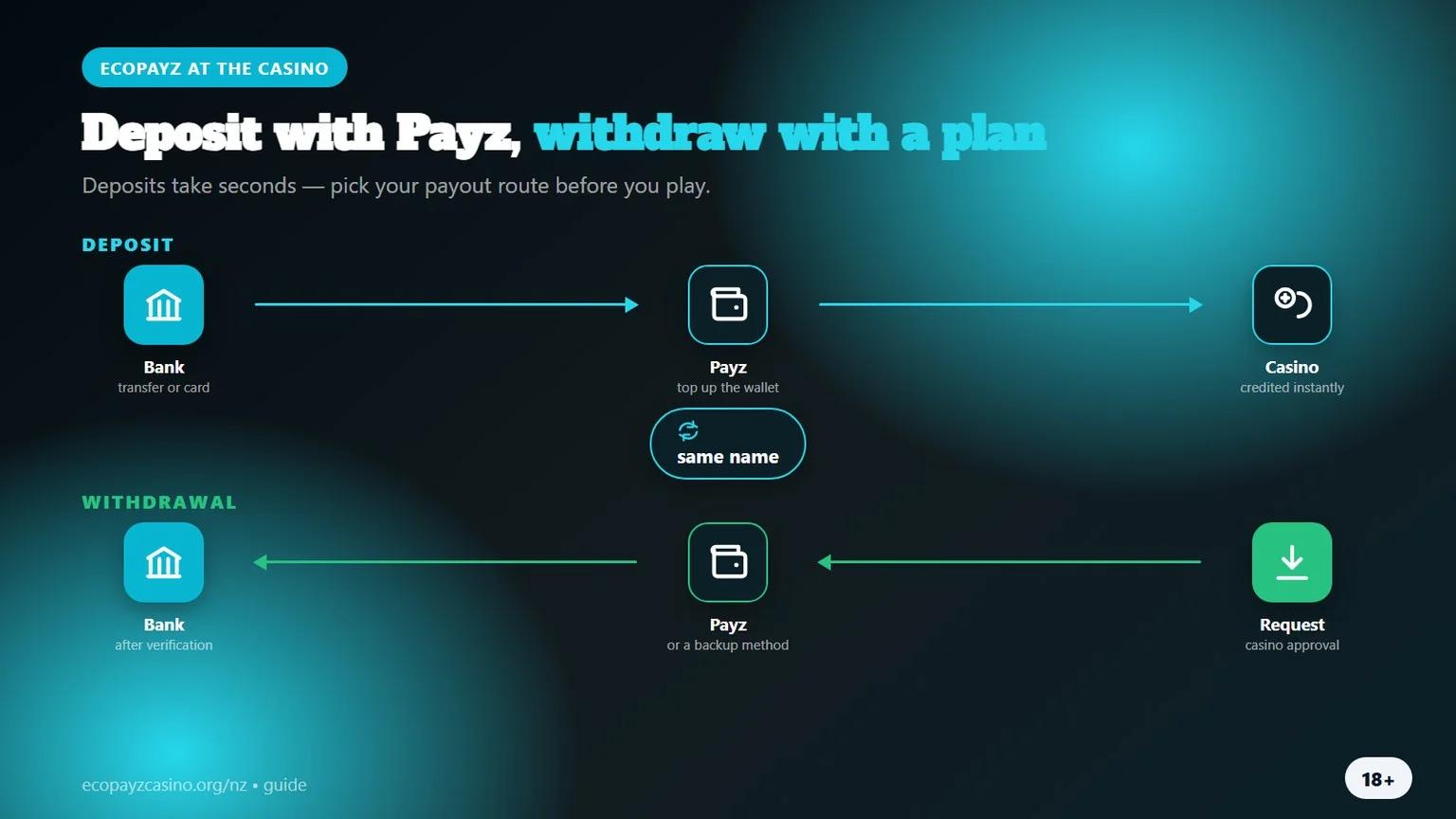 ecopayz casino nz: deposit with Payz, plan the payout